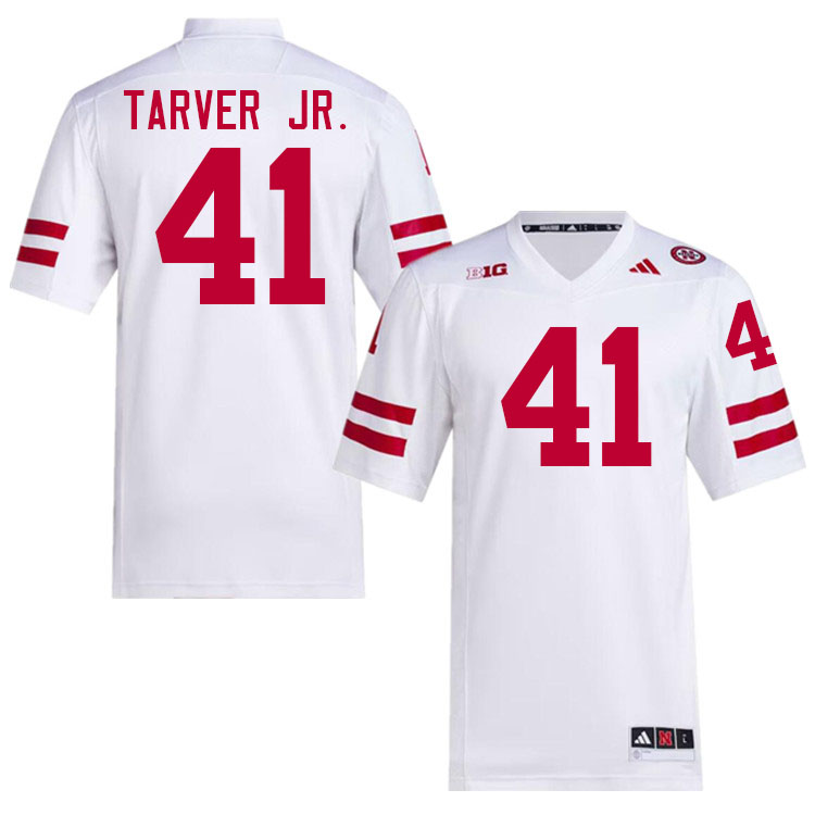 Men #41 Larry Tarver Jr. Nebraska Cornhuskers College Football Jerseys Stitched Sale-White